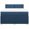 Boxspringbett mit Matratze Blau 140x200 cm Stoff Produktbild-Vorschau 4