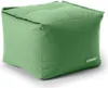 A green cube-shaped ottoman is shown from a slight angle against a white background. Náhled obrázku produktu