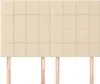 vidaXL Čelo postele krémové 144x5x118/128 cm látka Náhľad obrázku produktu 3