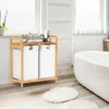 GOPLUS Wäschekorb 2 Fächer, Bambus Wäschesammler mit Produktbild-Vorschau 2