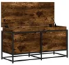 vidaXL Úložný box s víkem, kouřový dub 100x40x51,5 cm Náhled obrázku produktu 7
