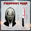 Scream Masken, Latex Ghostface Maske mit Blutiges Messer, Produktbild-Vorschau 3