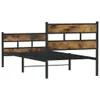 vidaXL Łóżko metalowe bez materaca dąb wędzony 90x200 cm Podgląd zdjęcia produktu 6
