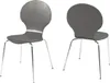 Stapelstuhl >Marcus< in grau aus MDF - 49x87x53cm Produktbild-Vorschau 1