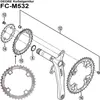 SHIMANO DEORE, ingranaggio, argento, SH-Y1J898080 Anteprima dell’immagine prodotto 2