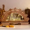 Ramadan-Lampe aus Holz mit LED-Sternen und Mond 3D Eid Produktbild-Vorschau 3