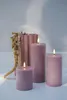 UYUNI LIGHTING Pillar LED-Kerze Rustic light lavender Produktbild-Vorschau 4
