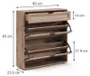 Scarpiera da ingresso Vicco Elven Rovere 80 x 85 cm con 2 Anteprima dell’immagine prodotto 2