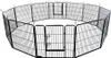 A black metal pet playpen is shown from a slightly elevated, diagonal angle against a white background. Produktbild-Vorschau
