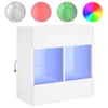 vidaXL TV-Wandschrank mit LED-Leuchten Weiß 58,5x30x60,5 cm Produktbild-Vorschau 1