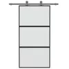 The Living Store Schiebetür Schwarz 102,5x205 cm Hartglas Produktbild-Vorschau 4