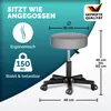 CASARIA® 2x Sgabello con Ruote Regolabile 46-60 cm in Pelle Anteprima dell’immagine prodotto 4