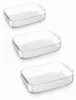 Relaxdays ovenschalen set, glas, 3 formaten, vierkant, Productafbeelding-voorbeeld 6
