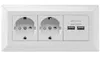 2-fach Steckdosenblock + 2x USB weiß 250V/ 16A Produktbild-Vorschau 17