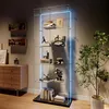 UnboxG Vitrine en verre à 5 étages avec éclairage LED - Voir les images du produit 6