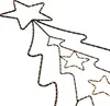 A close-up view of a wireframe Christmas tree decoration with star shapes. Podgląd zdjęcia produktu