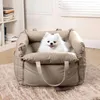 Ledertragetasche, Hundebett oder Tasche fürs Auto, beige Produktbild-Vorschau 8