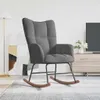 houpací křeslo vidaXL Dark Grey Velvet Náhled obrázku produktu 2