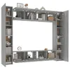 The Living Store 8-tlg. TV-Schrank-Set Grau Sonoma Produktbild-Vorschau 4