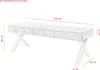 Sitzbank Donna II - Bezug Vintage Braun - Metall-X-Gestell Produktbild-Vorschau 2