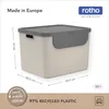 Rotho 3er-Set Mülltrennsystem je 55L Albula – Mülleimer mit Produktbild-Vorschau 5