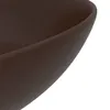 vidaXL Lavabo in Vetroceramica marrone scuro rotondo Anteprima dell’immagine prodotto 5