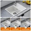 HOROW Granieten spoelbak voor de keuken, wit - 1 bak, Productafbeelding-voorbeeld 2