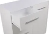 A white dresser with one drawer pulled out, showing the interior and drawer slides. Náhľad obrázku produktu