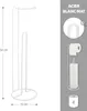 MSV Toilettenpapierhalter Behalter - Metall - weis - 54 cm Produktbild-Vorschau 7