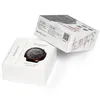 A smartwatch is shown inside its packaging, with the outer box partially open. Produktbild-Vorschau
