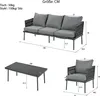 MERAX Gartenlounge-Set 4-tlg., Sitzgruppe Gartengarnitur Produktbild-Vorschau 7