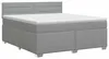 vidaXL Lit boxspring avec matelas gris clair 140 x 200 cm Voir les images du produit 1