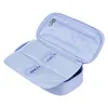 An open pencil case with multiple compartments and elastic loops for pens. Anteprima dell’immagine prodotto