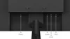 The back panel of a monitor showing various ports and labels. Produktbild-Vorschau