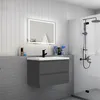 Badezimmermöbel 80cm CINIC-Serie Mineralguss Waschtisch mit Produktbild-Vorschau 3