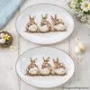 Ritzenhoff 2er Set Bunny Servierplatte oval Porzellan Produktbild-Vorschau 5