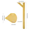 A diagram showing the dimensions of a gold-colored table leg. Podgląd zdjęcia produktu