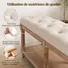 Banquette Coffre avec Rangement, Banc Bout de Lit, Beige 2 Voir les images du produit 9
