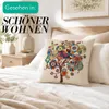 Designer Kissenhülle Eulen-Baum 45x45 cm, Jacquard Produktbild-Vorschau 3