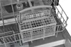 Interior of a dishwasher with a utensil basket. Produktbild-Vorschau