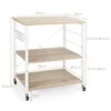A three-tier kitchen cart with dimensions labeled. Náhled obrázku produktu