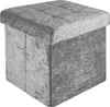 Intirilife skládací sedací taburet 30x30x30 cm v sametově Náhled obrázku produktu 1