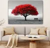 Leinwand Bilder 120x80 cm - Lebensbaum - Rot - Natur - Produktbild-Vorschau 6