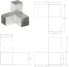 vidaXL Post Connector 4 ks. Tvar Y Pozinkovaný kov 81 x 81 Náhľad obrázku produktu 6