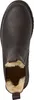 A top-down view of a brown leather boot with a tan fuzzy lining. Produktbild-Vorschau