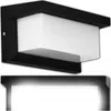 LED Außenwandleuchte Modern 12W – Wandlampe Anthrazit – Produktbild-Vorschau 1