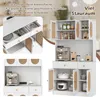 COSTWAY Mobile da cucina in legno, credenza con 2 prese Anteprima dell’immagine prodotto 5