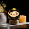 Lampe de table LED en cristal 3D système solaire, boule de Voir les images du produit 3
