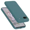 A teal phone case is shown diagonally over a smartphone. Náhled obrázku produktu