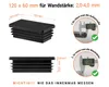 Lamellenstopfen rechteckig 120x60 mm Schwarz 5 Stück Produktbild-Vorschau 2